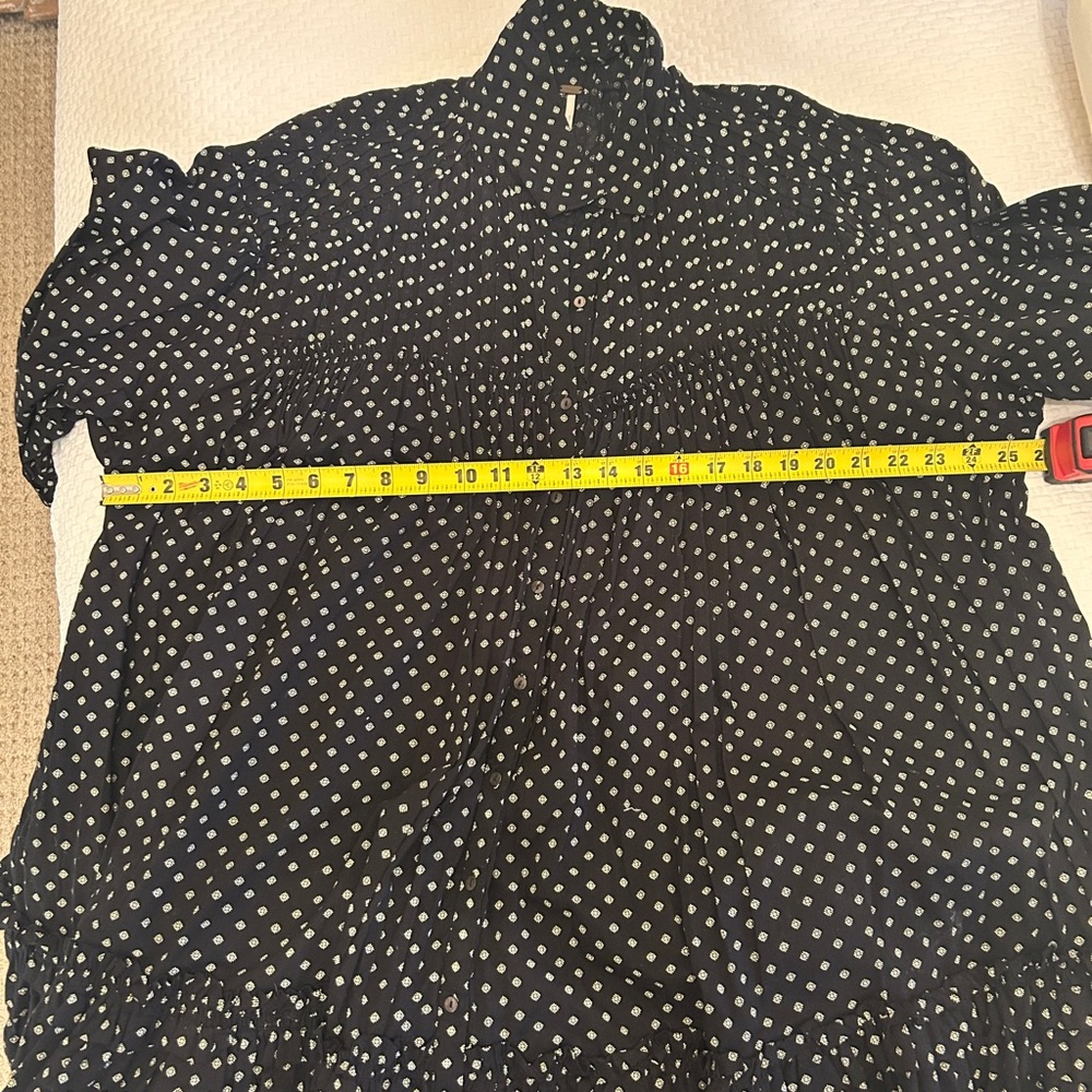 Free People Black Mini Dress with White Dot Print - Picture 8 of 8